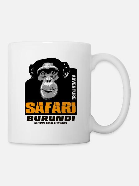 Burundi - Schimpanse - Tasse - Weiß