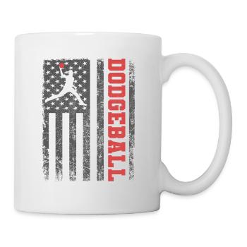 Amerikanische Flagge Völkerball Spieler Trainer Mannschaftssportarten - Tasse - Weiß - Rechts