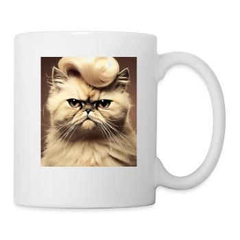 Chat persan Negan: Rockabilly - Mug blanc - blanc - Droite