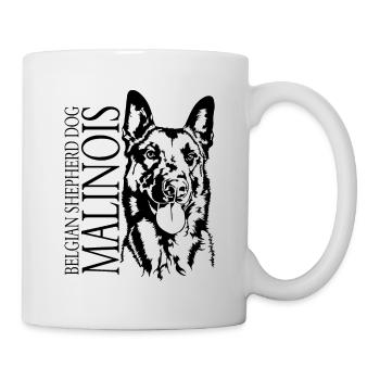 Belgian Shepherd Dog Malinois Portrait Wilsigns - Tasse - Weiß - Rechts