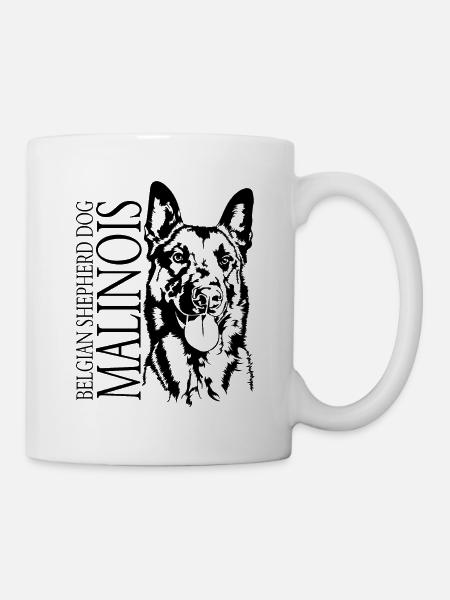 Berger Belge Malinois Portrait Wilsigns - Mug blanc - blanc