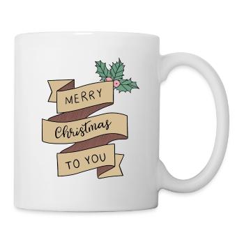 Ruban de Noël - Mug blanc - blanc - Droite
