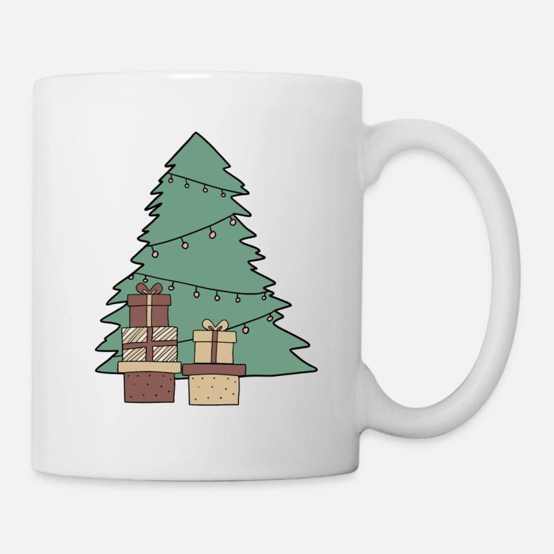 Arbre cadeau - Mug blanc - blanc