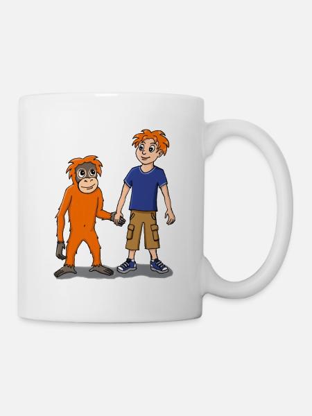 Rimba und Junge - Tasse - Weiß