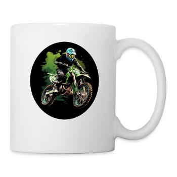 Motorcross Splatter - Tasse - Weiß - Rechts