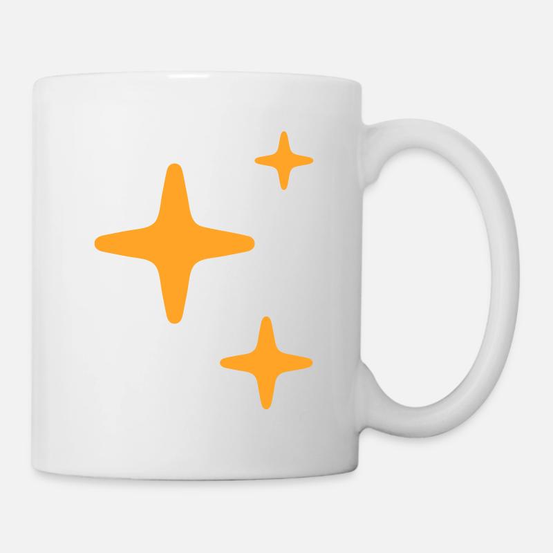 kleine Sterne - Tasse - Weiß