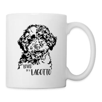 Loved by a Lagotto Romagnolo Hundespruch Hunde - Tasse - Weiß - Rechts
