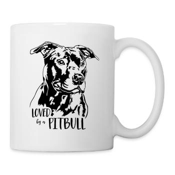 Loved by a Pitbull American Pitbull Dogs Wilsigns - Mug - white - Right
