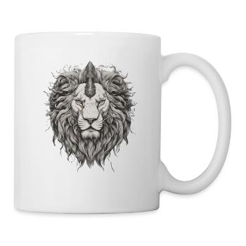 Löwenkopf - Tasse - Weiß - Rechts