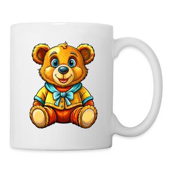 Ours en peluche avec pull - Mug blanc - blanc - Droite