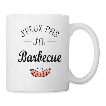 J'peux pas j'ai Barbecue BBQ cadeau homme papa - Mug blanc - blanc - Droite