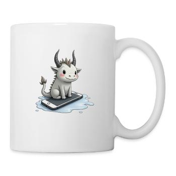 cute mythical creature on iPhone - Tasse - Weiß - Rechts