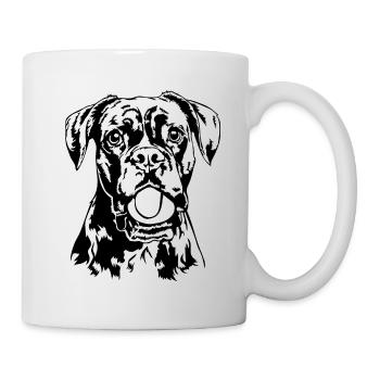 Boxer Ball Ball Junkie Dog Dogs Wilsigns - Mug - white - Right
