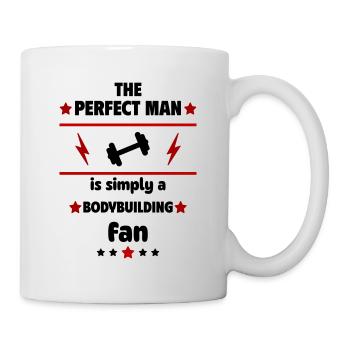 Der perfekte Mann liebt Bodybuilding - Tasse - Weiß - Rechts