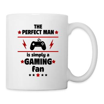 The perfect man is simply a gaming fan - Mug - white - Right