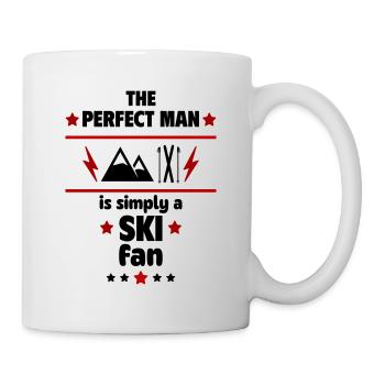 The perfect man is simply a ski fan - Mug - white - Right