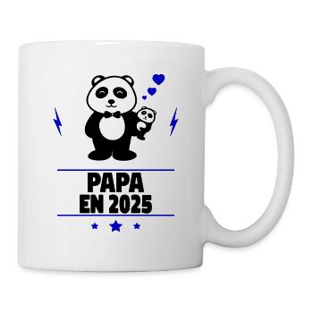 Papa en 2025,Bientôt papa,Annonce Grossesse,Bébé - Mug blanc - blanc - Droite