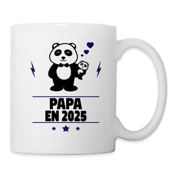 Papa en 2025,Bientôt papa,Annonce Grossesse,Bébé - Mug blanc - blanc - Droite