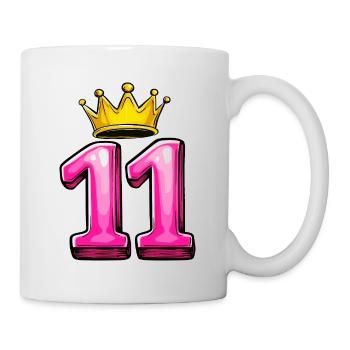 11 Zahl Krone - Tasse - Weiß - Rechts