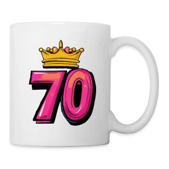 70 Number Crown - Mug - white - Right