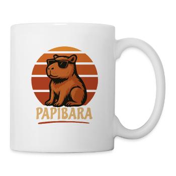 Capybara Fête des Pères Rétro - Mug blanc - blanc - Droite