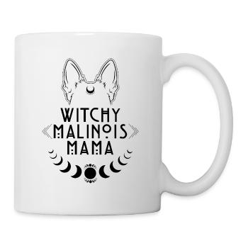 Witchy Malinois Mama Hunde Hexe Hexen - Tasse - Weiß - Rechts