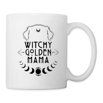 Witchy Golden Mama Hunde Hexe Hexen Retriever - Tasse - Weiß - Rechts