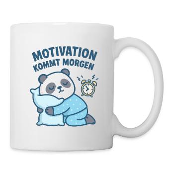 Panda câlin avec un dicton motivant - Mug blanc - blanc - Droite
