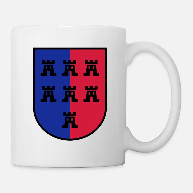Wappen Siebenbürger Sachsen 3farbig - Siebenbürgen - Tasse - Weiß