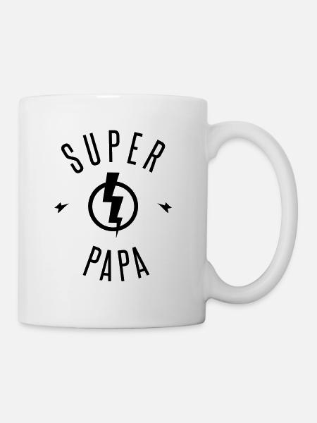SUPER PAPA - Mug blanc - blanc