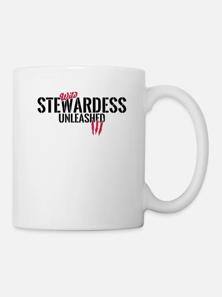 Wild stewardess unleashed - Mug - white