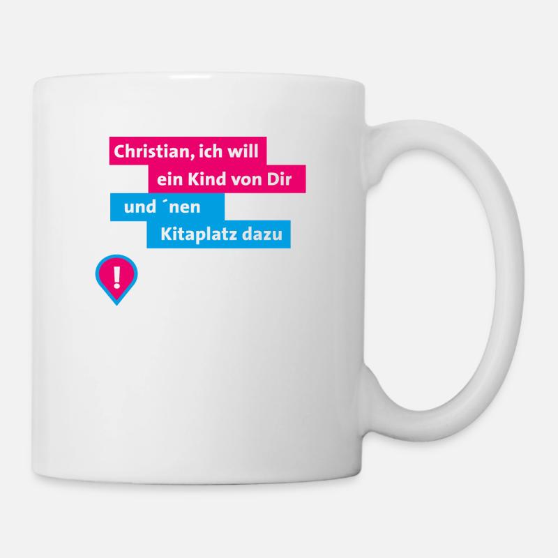 rose Christian blau - Mug blanc - blanc