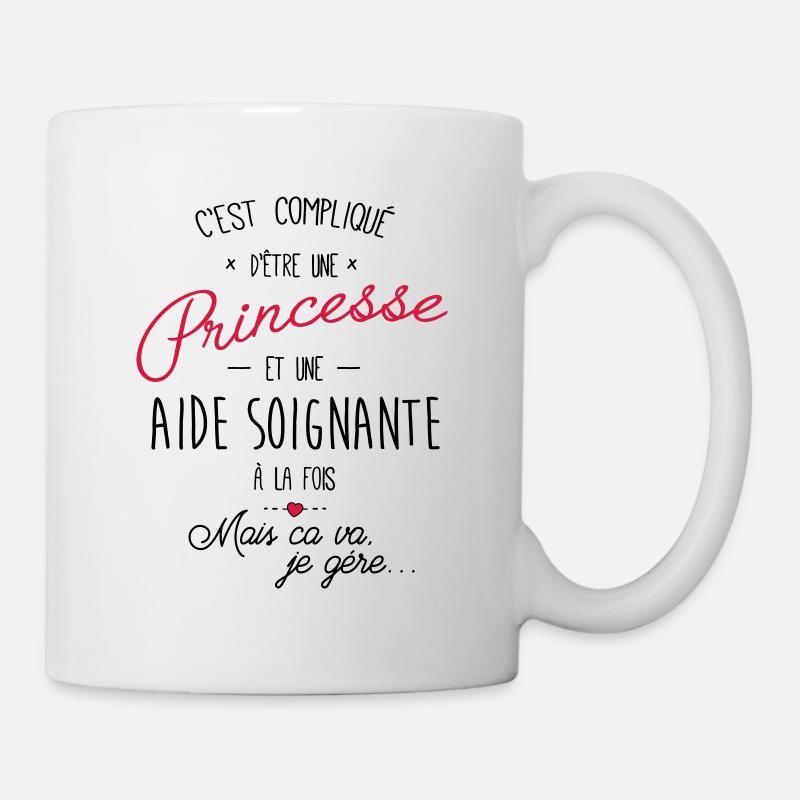 Princesse et aide soignante - Mug blanc - blanc