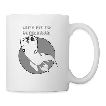 Volons DE L'ESPACE loutres ROCKET -Transparent - Mug blanc - blanc - Droite