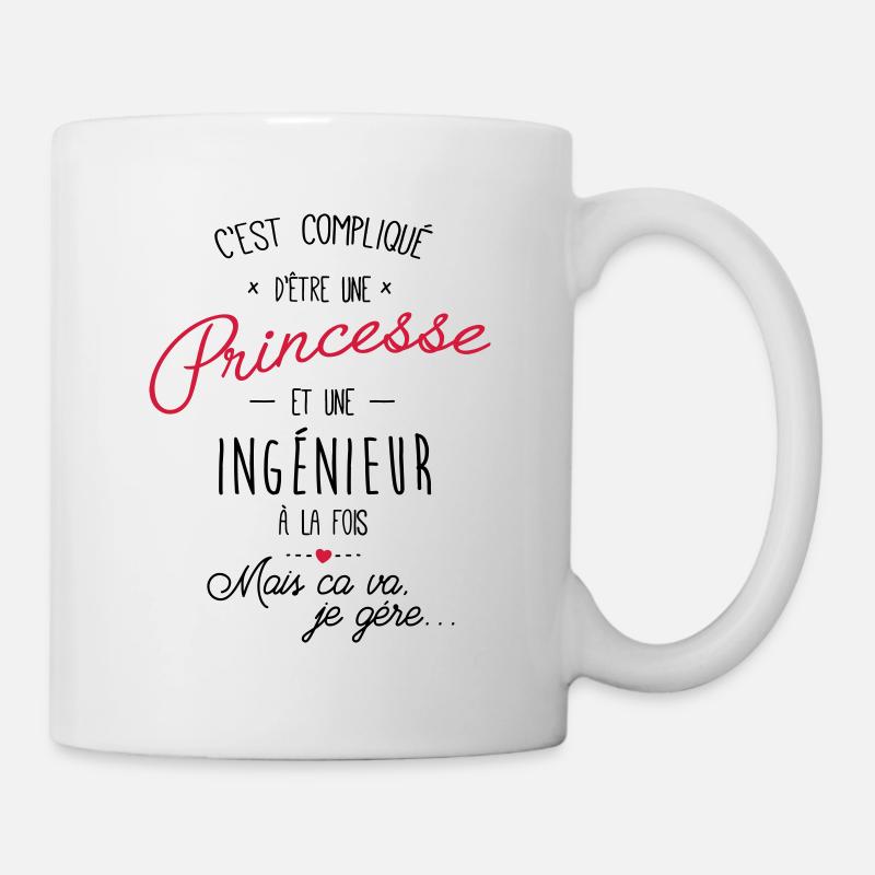 Princesse et ingénieur - Mug blanc - blanc