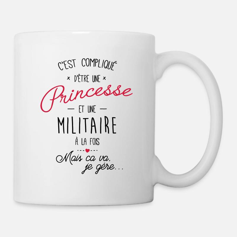 princesse et Militaire - Mug blanc - blanc