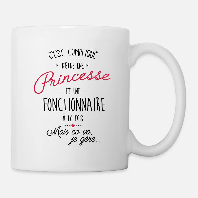 Princesse et Fonctionnaire - Mug blanc - blanc