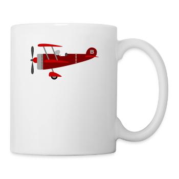 rouge plane - Mug blanc - blanc - Droite