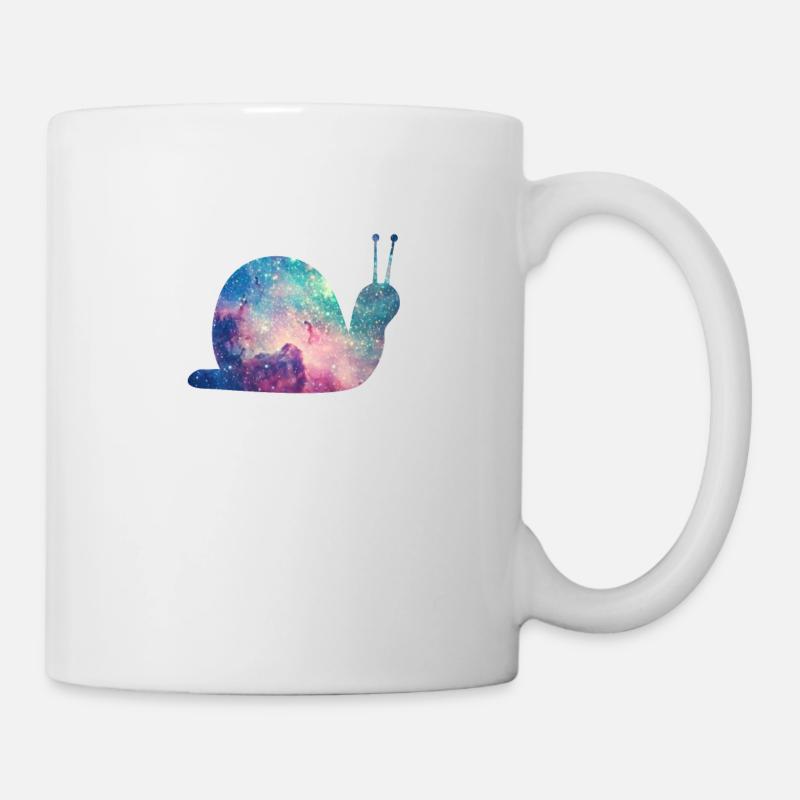 Motif de l'univers des escargots comme un univers - Mug blanc - blanc