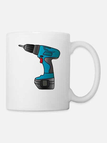 Akkuschrauber / Bohrschrauber - Tasse - Weiß