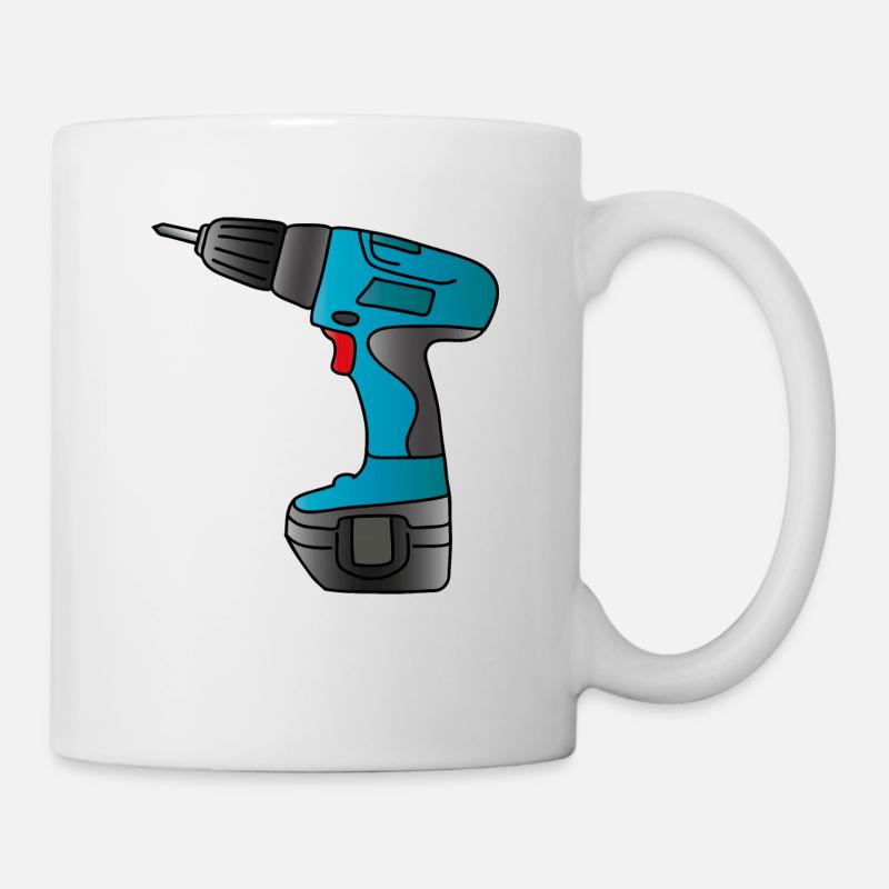 Akkuschrauber / Bohrschrauber - Tasse - Weiß