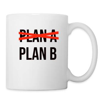 Plan A Plan B noir - Mug blanc - blanc - Droite