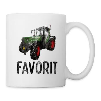 Traktor Favorit Retro Vintage Design - Tasse - Weiß - Rechts