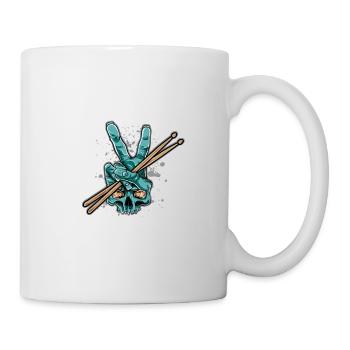 Drum Drummer I Détruire Silence Rock Drums - Mug blanc - blanc - Droite