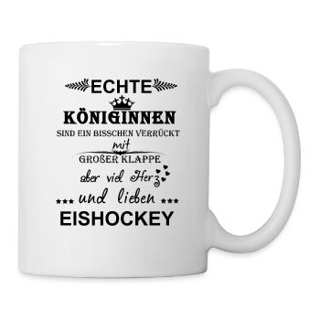 Women ice hockey motive black - Mug - white - Right