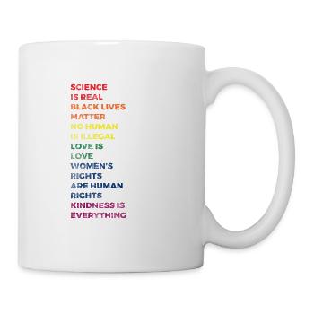 Science is Real Black Lives Matter Le cadeau de l'amour - Mug blanc - blanc - Droite