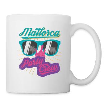 Mallorca party crew vintage style - Mug - white - Right