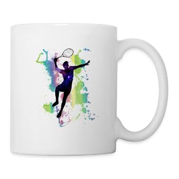 Joueuse de tennis Illustration Art Style Idée cadeau - Mug blanc - blanc - Droite