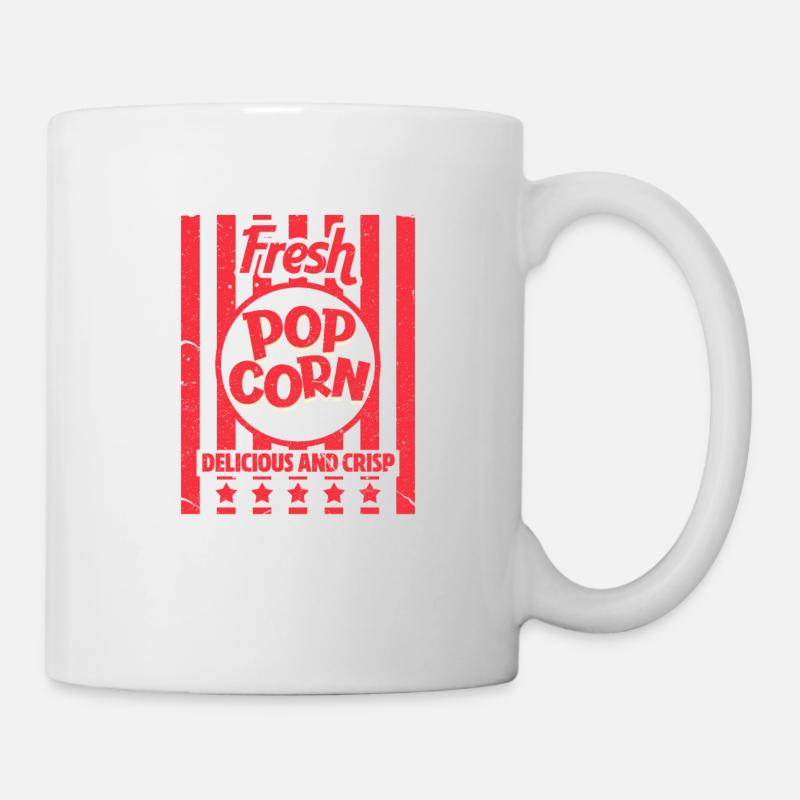 Popcorn - Tasse - Weiß