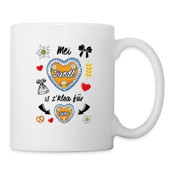 Mei Dirndl Is Z Kloa For Zwoa Wiesn - Mug - white - Right